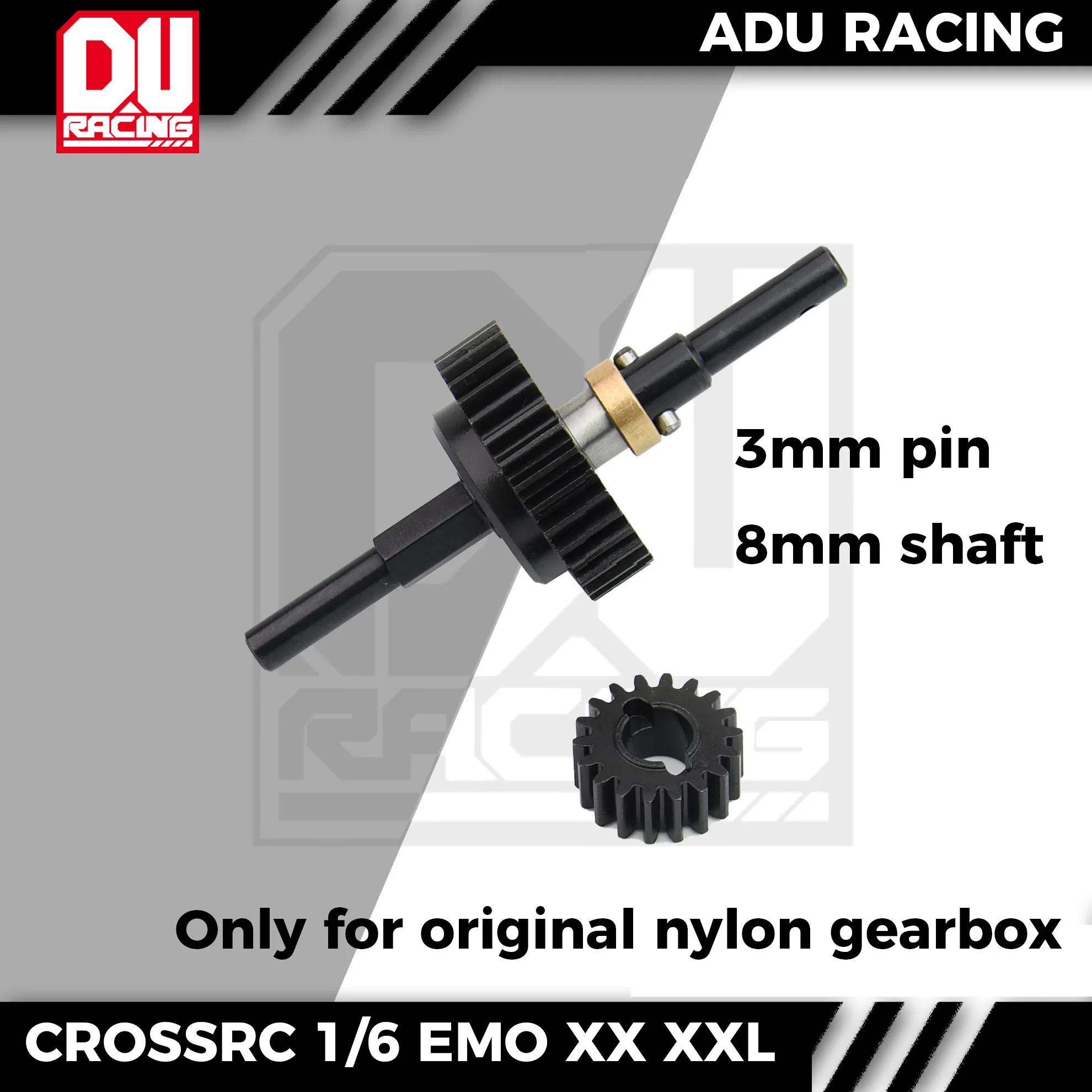 

ADU RACING out drive shaft 8mm FOR CROSS RC 1/6 EMO XX XXL with original nylon gearbox