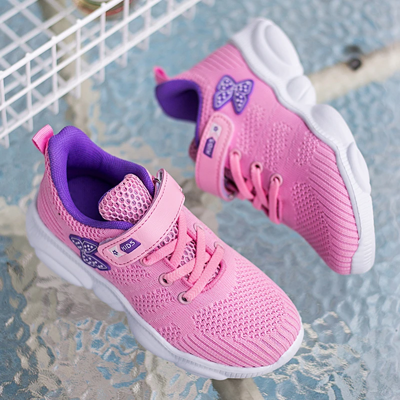 Neue Mode Klassische Mädchen Laufschuhe Schuhe Rosa Kinder Turnschuhe für Korb Atmungsaktive Mesh Tennis Schuhe Kinder Schule Sport Schuhe