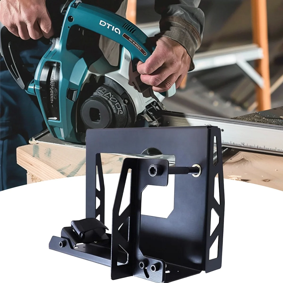 Wooden Handheld Electric Planer Rotary Table Fixed Fixture with Multi Angle Adjustment and Reverse Installation