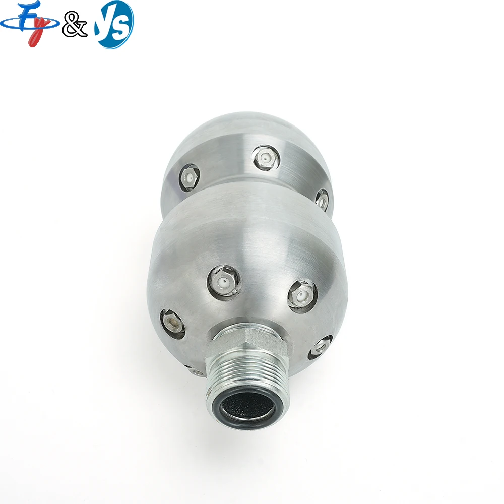 Stainless Steel Gourd Sewer Cleaning Nozzle High Pressure Water Jet Nozzle for Drainage Pipe Dredging Sewer Jetter Nozzle