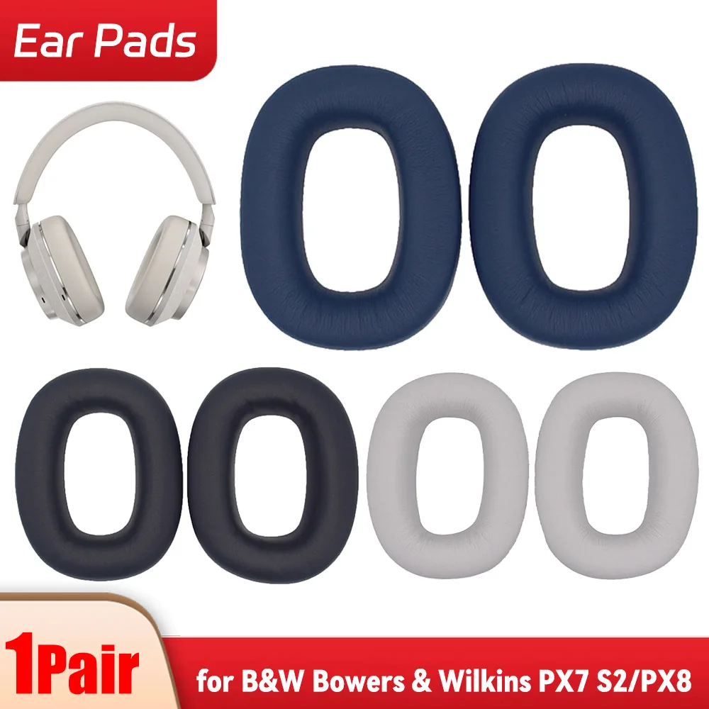 1 Pair Replacement Ear Pads for B&W Bowers & Wilkins PX7 S2/PX8 Headphones Protein Leather Headset EarPads Ear Cushion Earpads