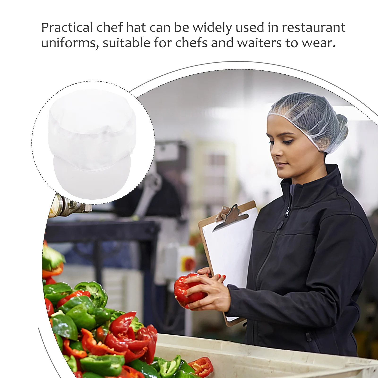 Hair Protection Hat for Factory Food Work Cap Hats Cook Uniform Bakers Working Miss