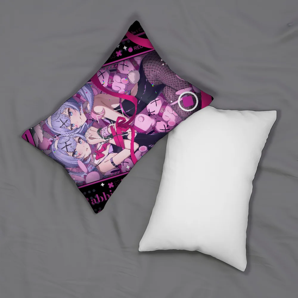 Cute Kawaii Rabbit Hole M-Miku q cushion cover Hit product Sofa living Room Office Rectangle Pillow Home Coffee Shop Bedding - view 4