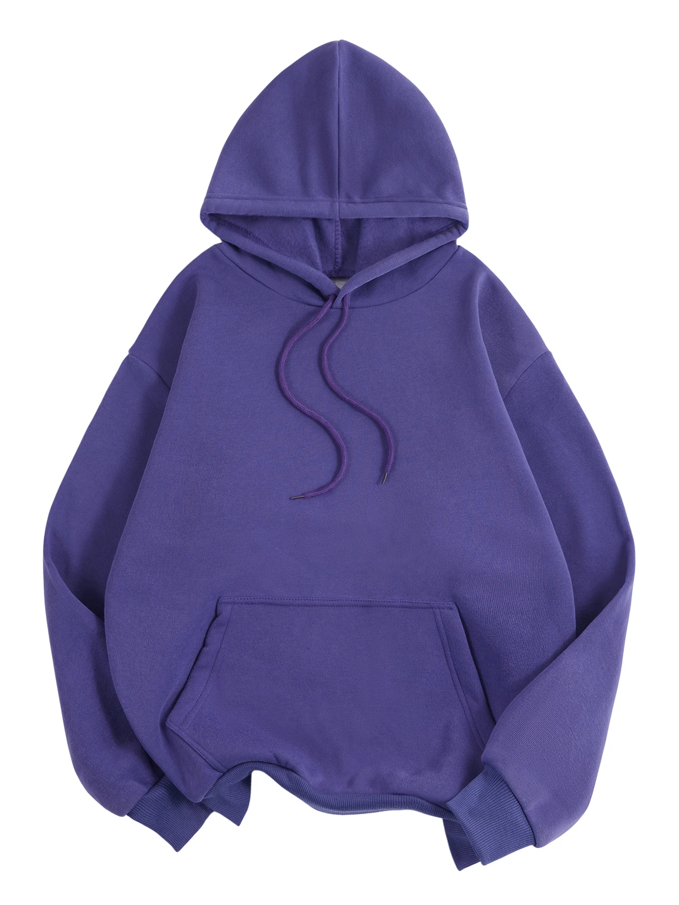 Basic Winter Womens Solid Hoodies Strecth Fleece Comfortable Sweatshirts Loose Pocket Warm Clothes New Street Female Pullover
