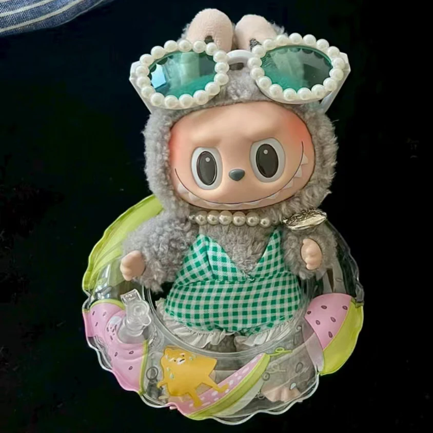 인형 옷 15 17cm 라부부 면 인형용 다채로운 수영복 진주 인형 중공업 안경 옷 액세서리