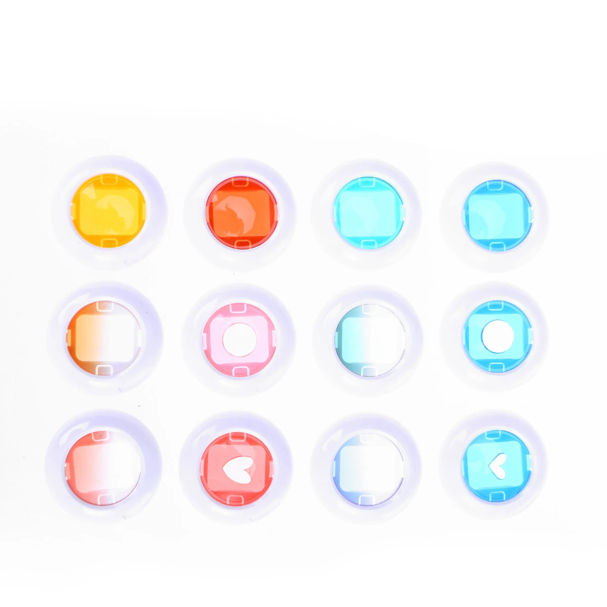 

12Pcs Colored Overlays Transparent Color Plastic Sheets Correction Gel Light Color Filters for /8+/7s/ /9