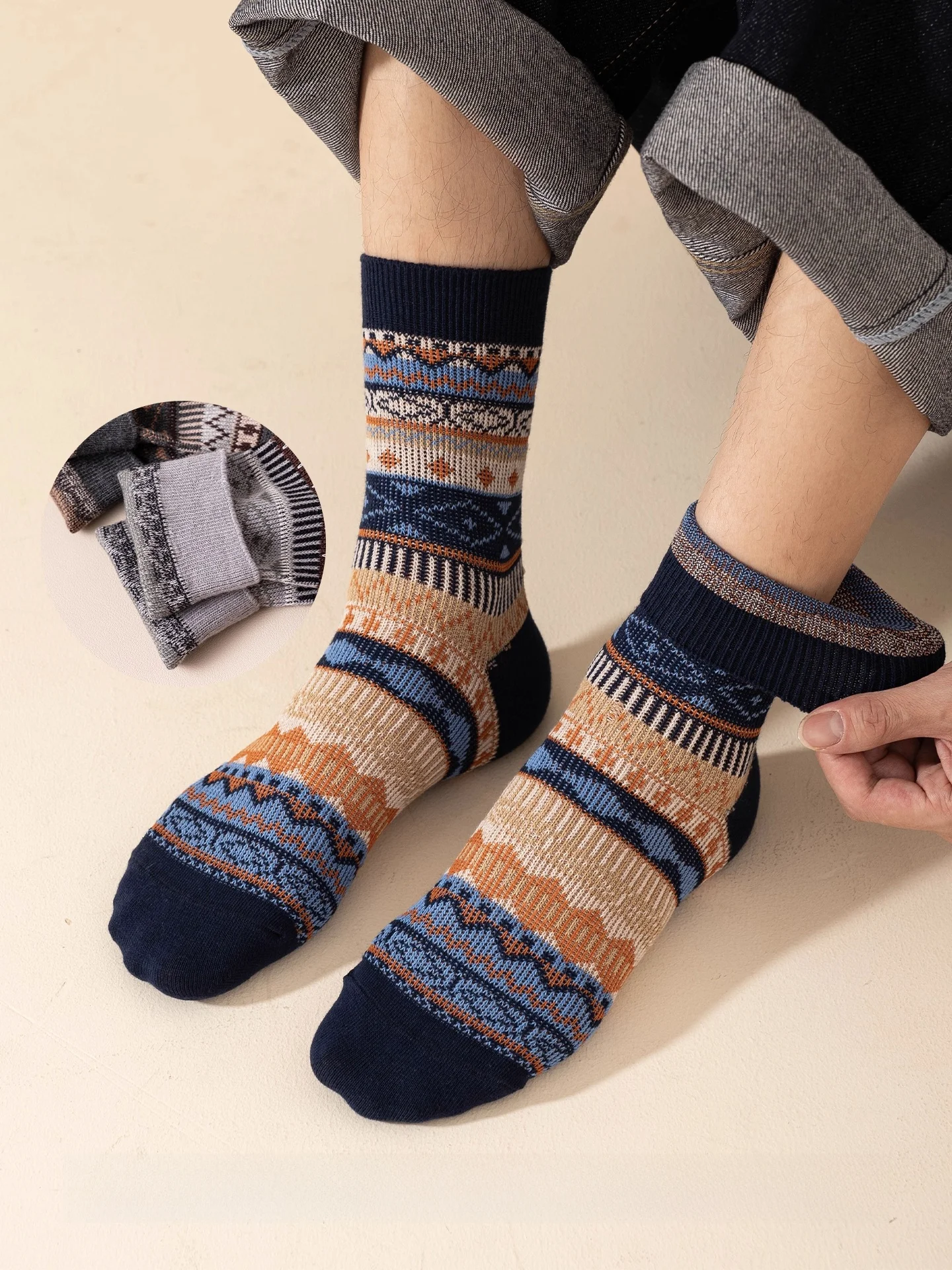 sos-da-uomo-autunno-inverno-2025-nuovo-retro-etnico-sle-doppio-ago-lungo-sos-traspirante-assorbente-del-sudore-cotone-a-meta-polpaccio-sos