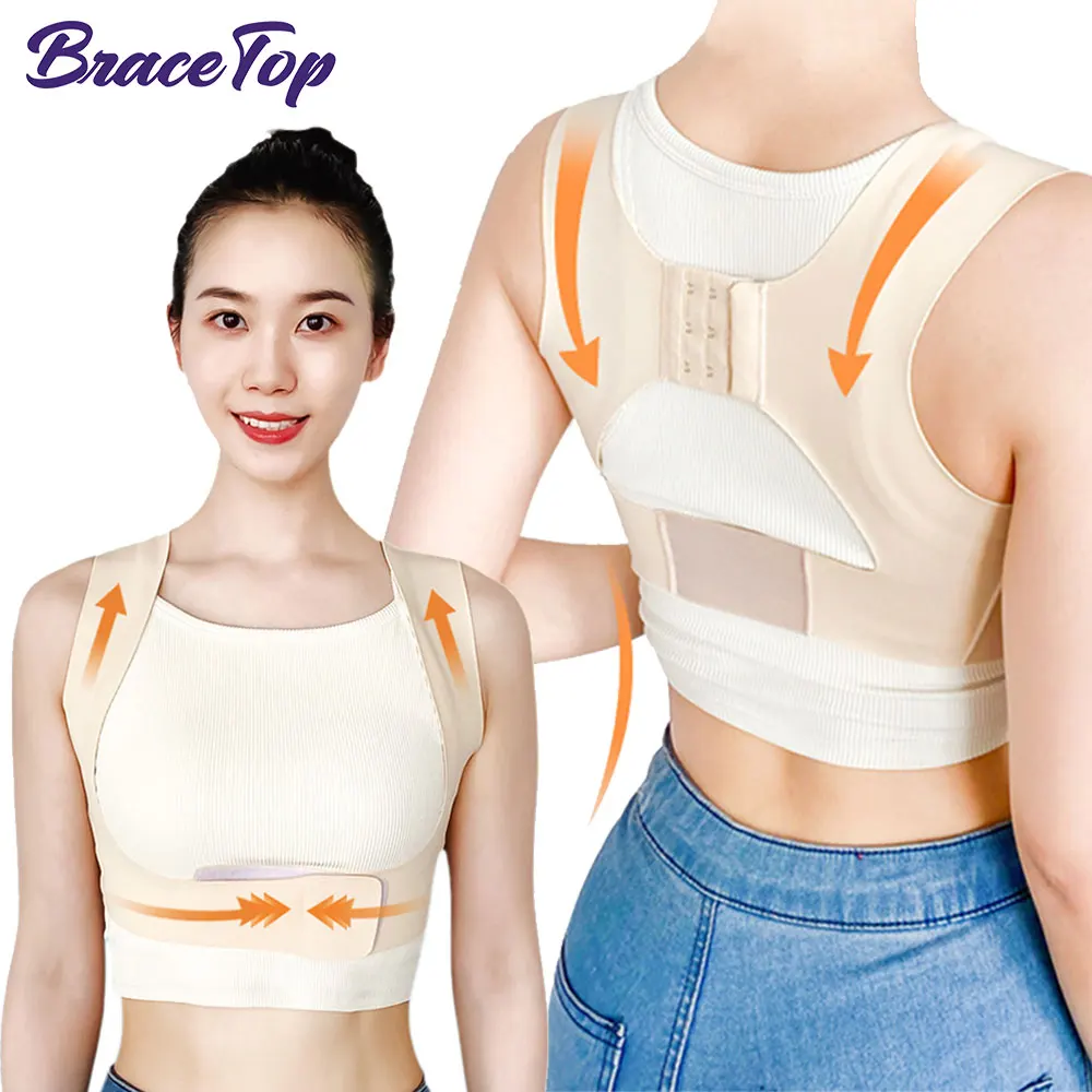 Terug Houding Corrector Vrouwen Borst Brace Up Houding Brace Corset Terug Houding Corrector Riem Vest voor Kolom Houding Correctie