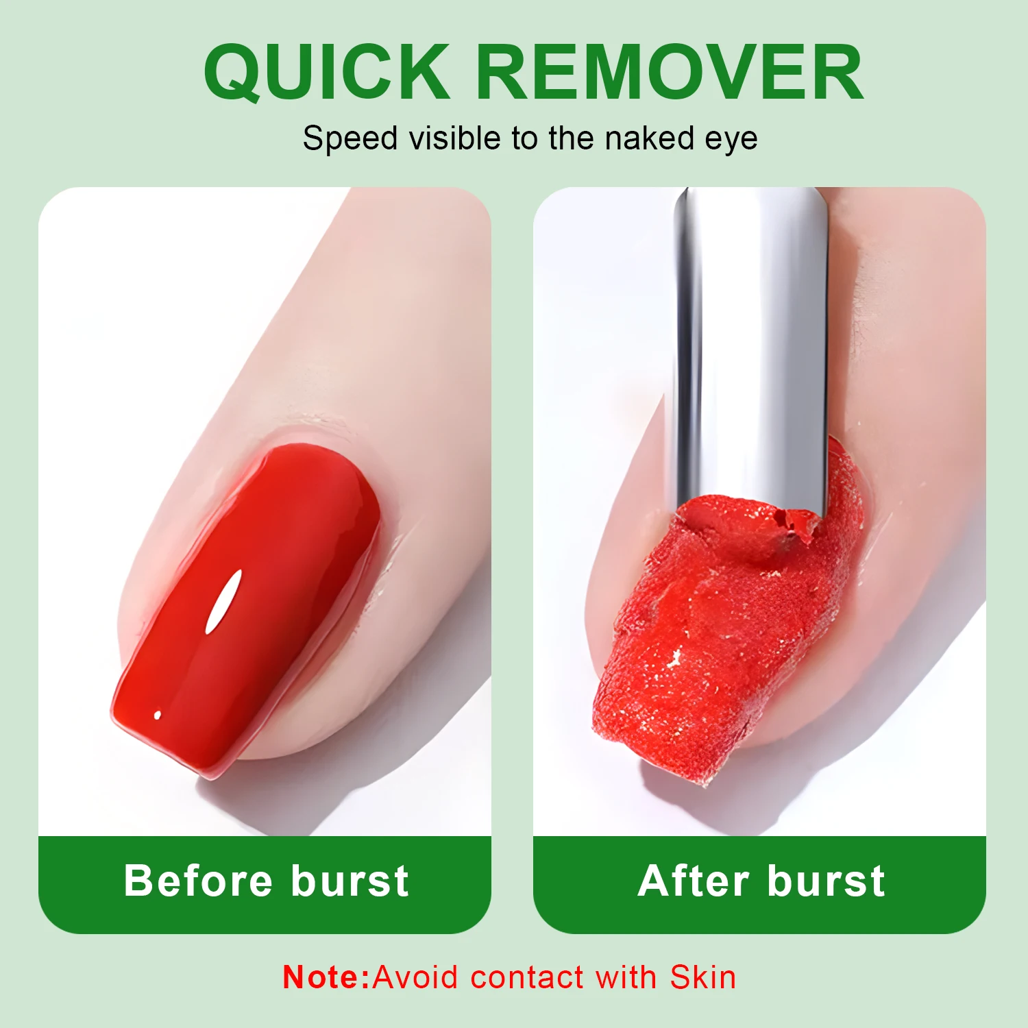 10ml Gel Nail Polish Remover, Quickly Easily Removes Uv Gel Polishes Within 2-5 Minutes, Magic Soak-Off Quick Nail Glue Remover