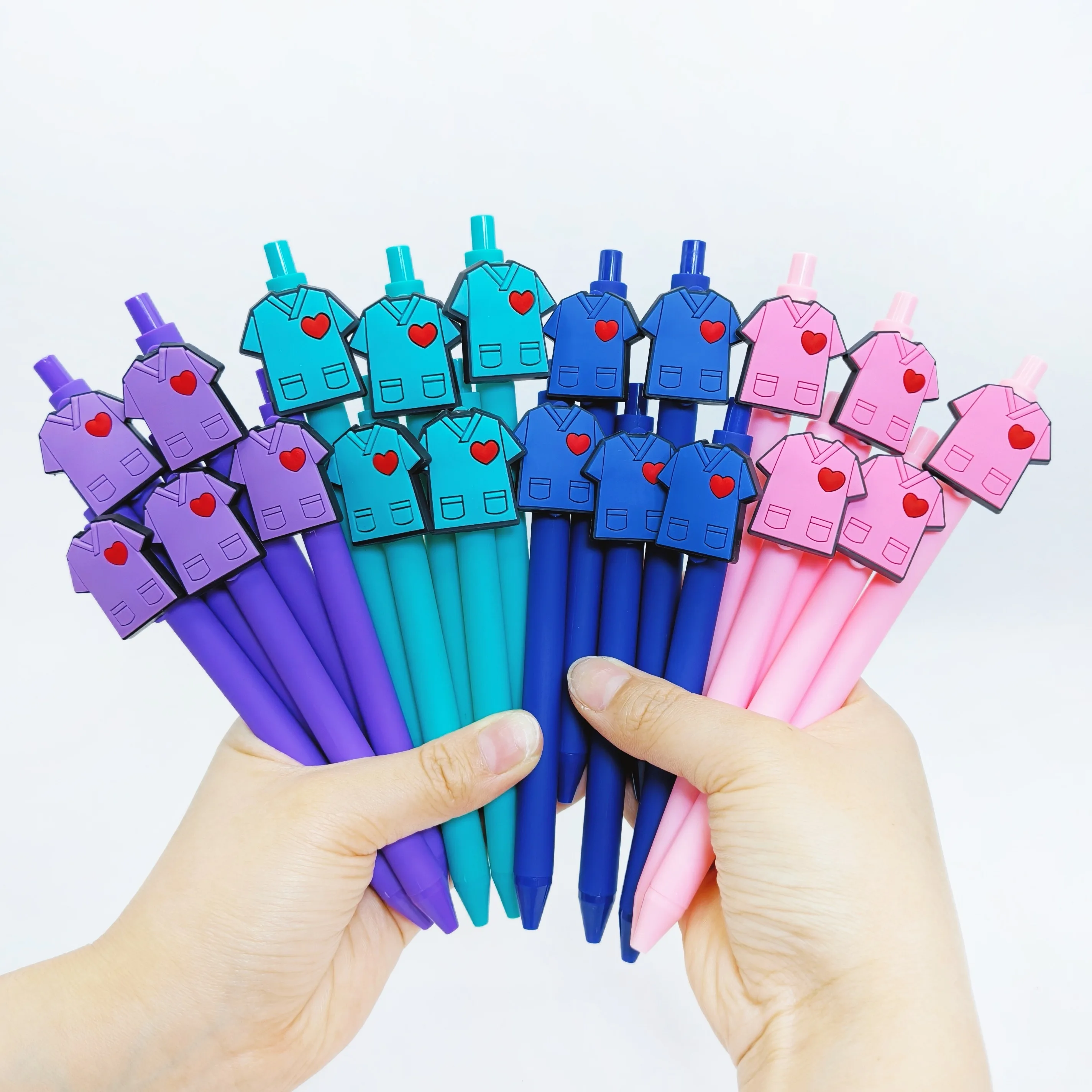 10PCS/20PCS simple medical clothing modeling ballpoint pen, color series push pen, medical theme gift pen ballpoint pen