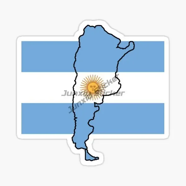 Argentina Flag Map Sun Emblem Creative Stickers for Car Motorcycle Helmet Bumper Wall Window Table Decoration Accessories - view 5