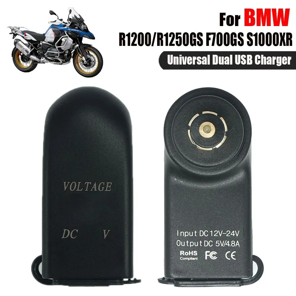 For BMW R1200GS S1000XR F850GS R1250GS/ADV LC F750GS 2023 Motorcycle Dual USB Charger Power Adapter For Hella DIN Plug Socket