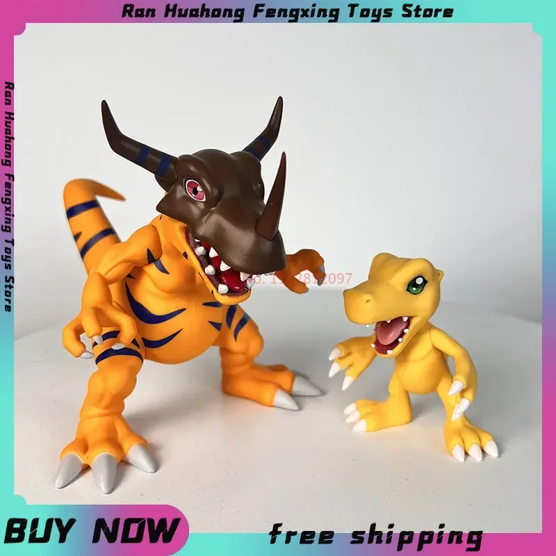 12cm Digimon Anime Figures Gk Greymon Agumon Figurine Cute Gabumon Pvc Action Figure Collectible Model Decoration Toys Gift Kids