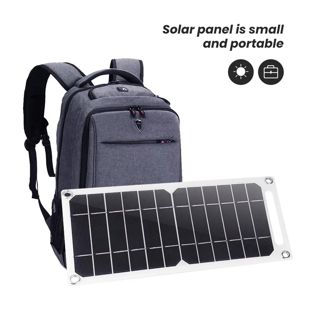 6W 5V Solar Cell Power System Bank Panel USB Interface Portable Charging RV Battery Charger Emergency for Camping Climbing