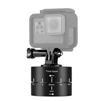 PULUZ 360-degree Rotation Panoramic Head 60 Minutes Automatic Time Lapse Tripod Ball Head For Action / DSLR Camera / Smartphones