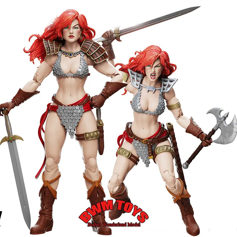 Na Stanie Boss Fight BFS Figurka Akcji w Skali 1/12 Żołnierka Anime Red Sonja Edycja Deluxe Pełny Zestaw 6-calowa Kolekcja Lalek