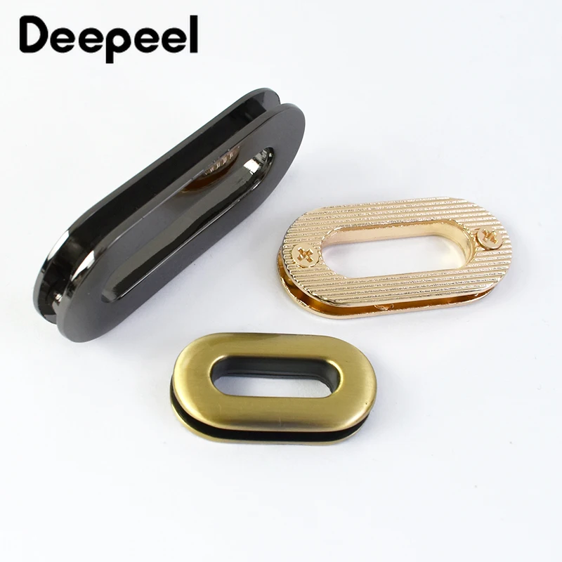 4Pcs Deepeel 18/25/32/38mm Metal Eyelets Screw Buckle Oval Grommet Hook for Bags Strap Shoes Clasp Luggage Hardware Accessories