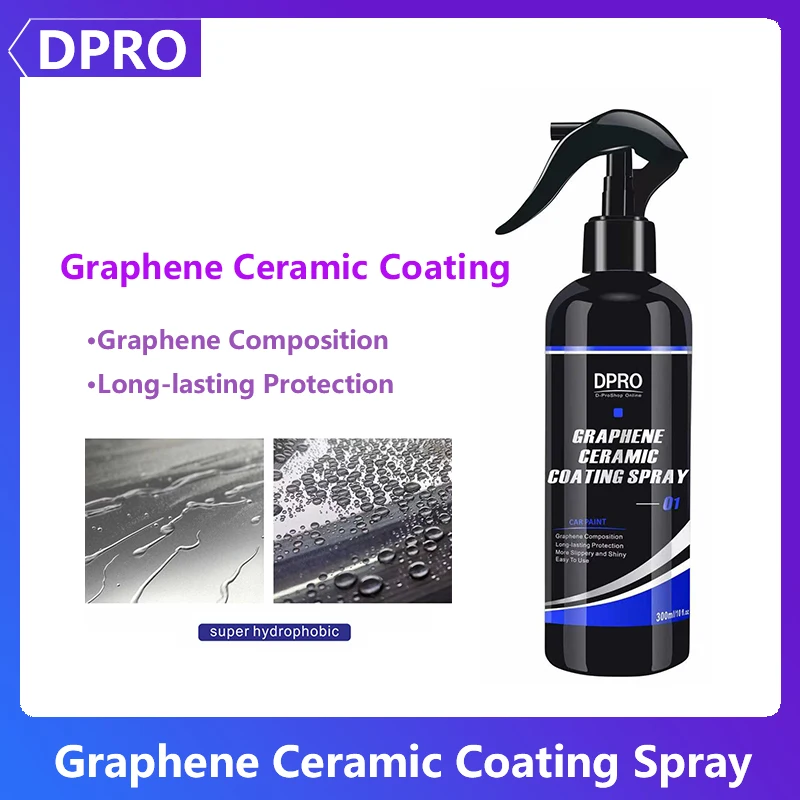 

Dpro Nano Ceramic Coating Graphene Hydrophobic Paint Care Ceramic Car Coating Spray Liquid Waterproof Auto Detailing 100/300ML