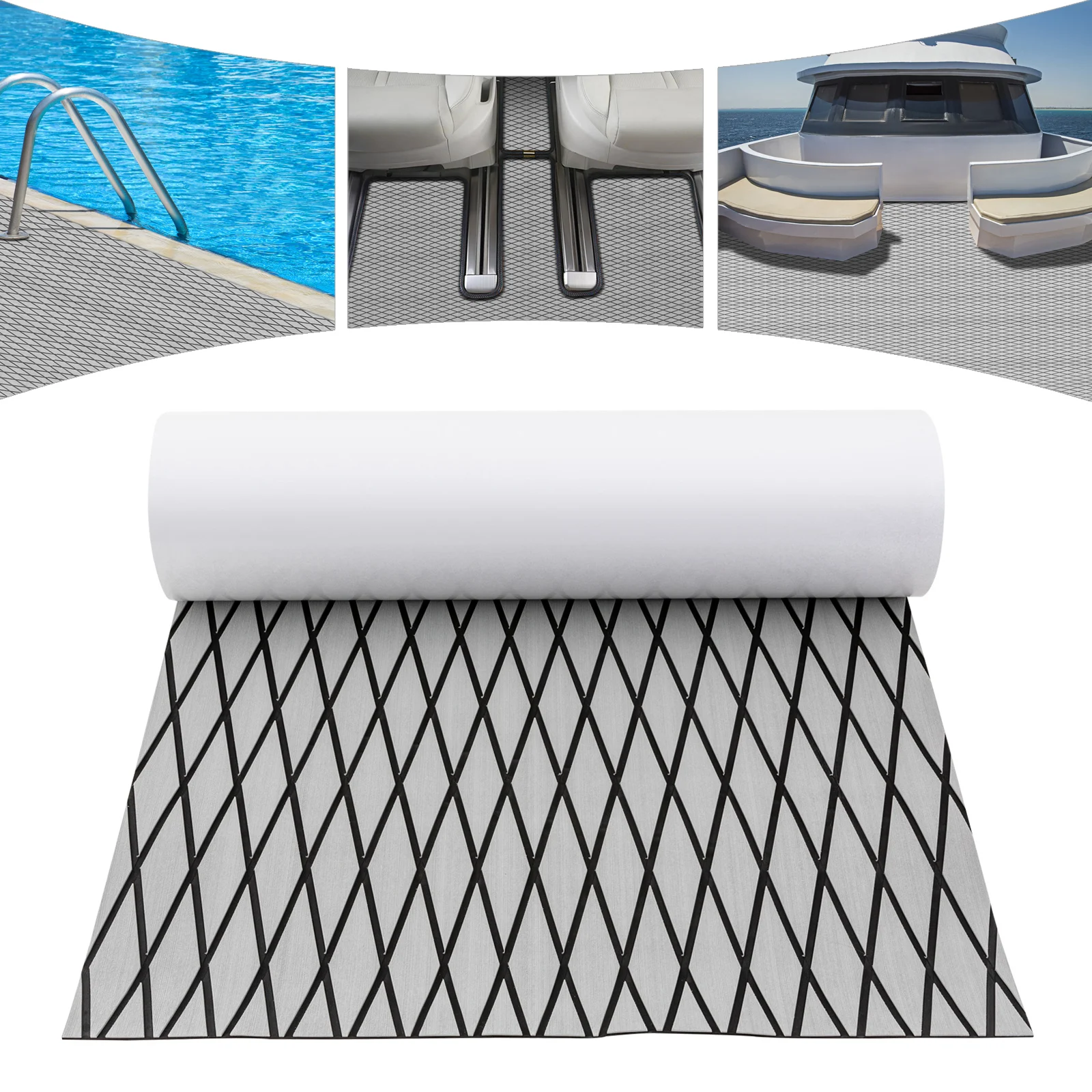 

EVA Foam Marine Flooring Mat, Non-Slip, Waterproof, Shock-Resistant, UV-Resistant, 94*35inch, Comfortable Cushioning