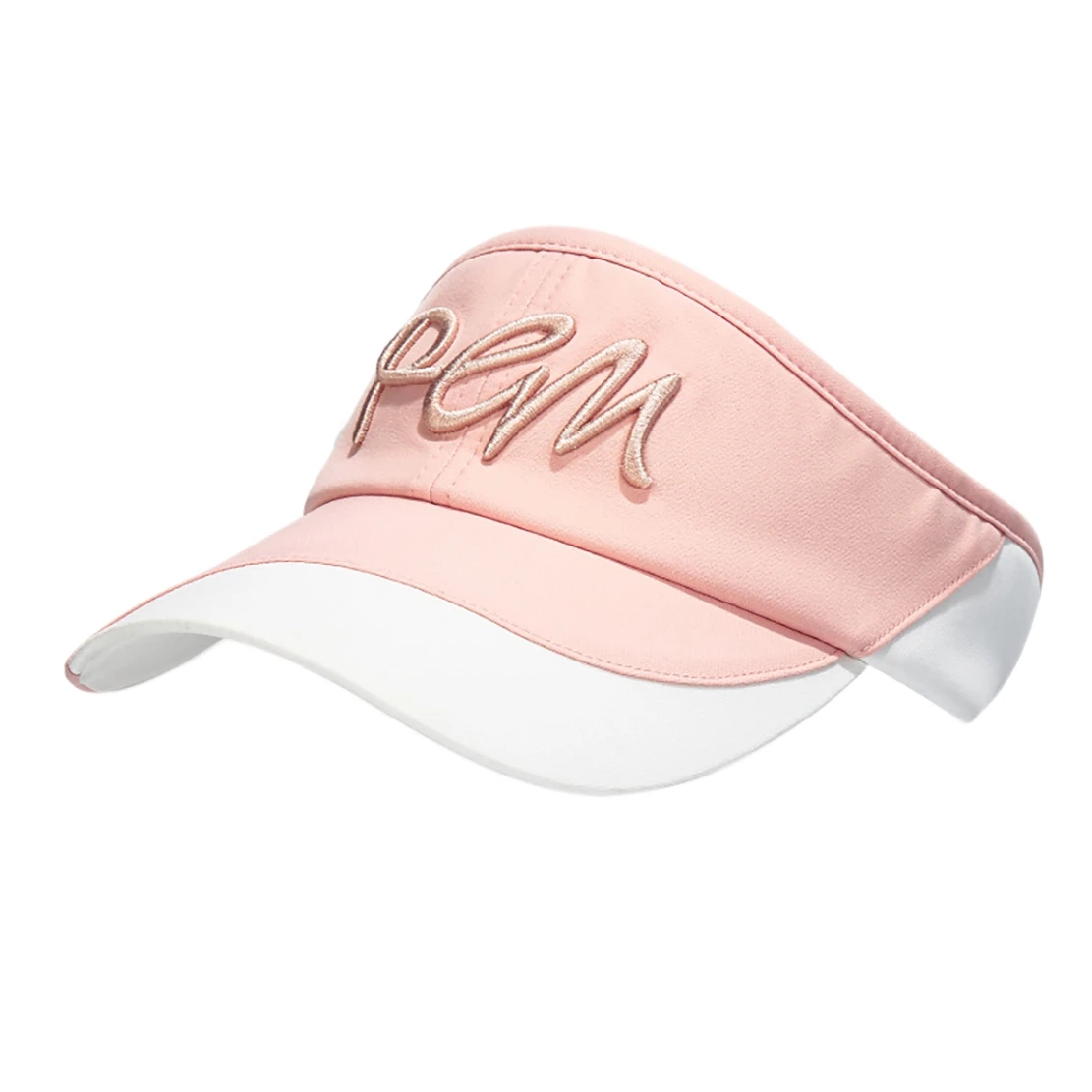 PGM Golf Visor Embroidery Empty Top Hat Sun Hats for Ladies Girls Summer Sports Cap Outdoor Adjustable Golf Baseball Cap A