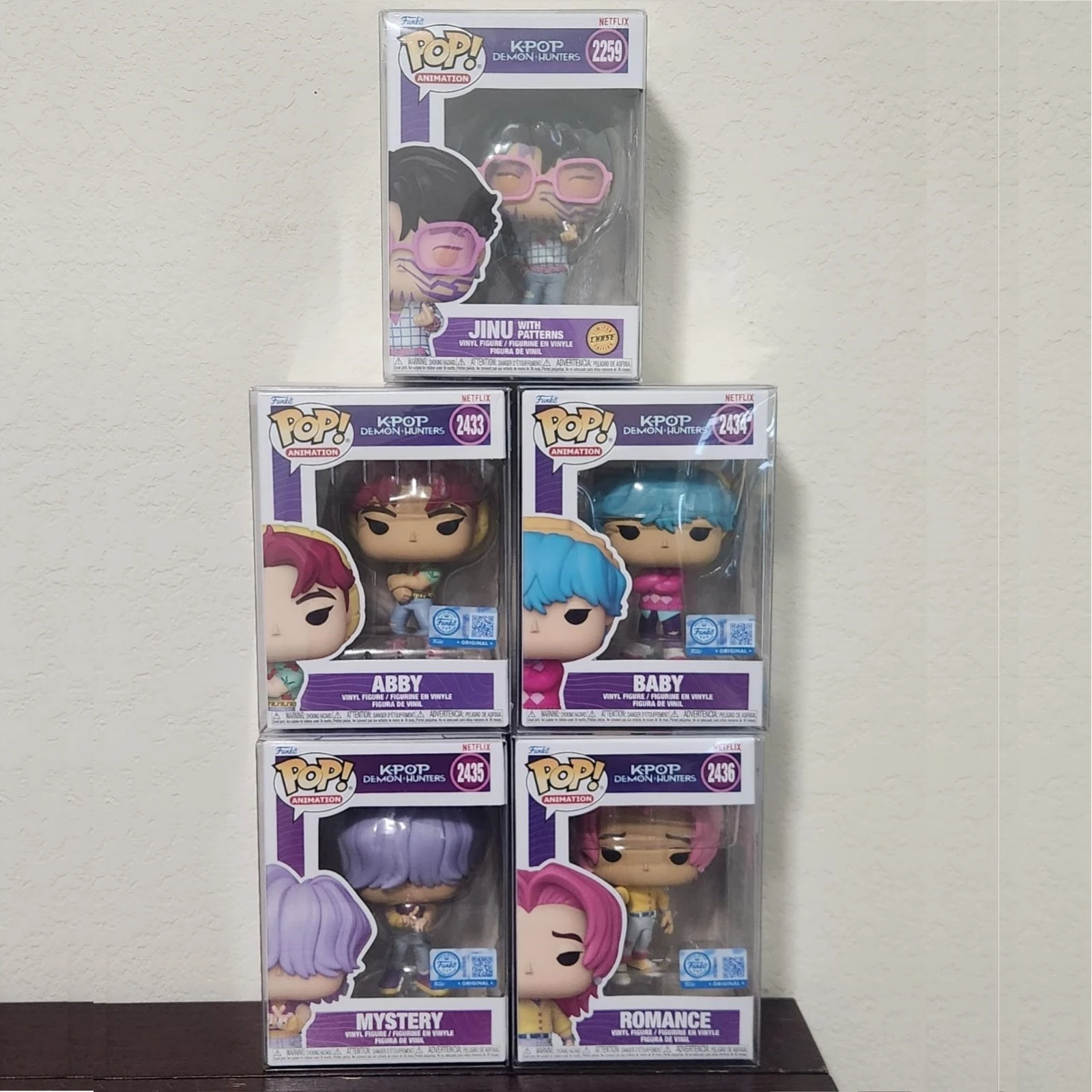 Официальная лицензированная статуэтка FUNKO K-Pop Demon Hunters Mystery Abby Baby Romance Soda Pop & Jinu Chase, лимитированная серия, подарок