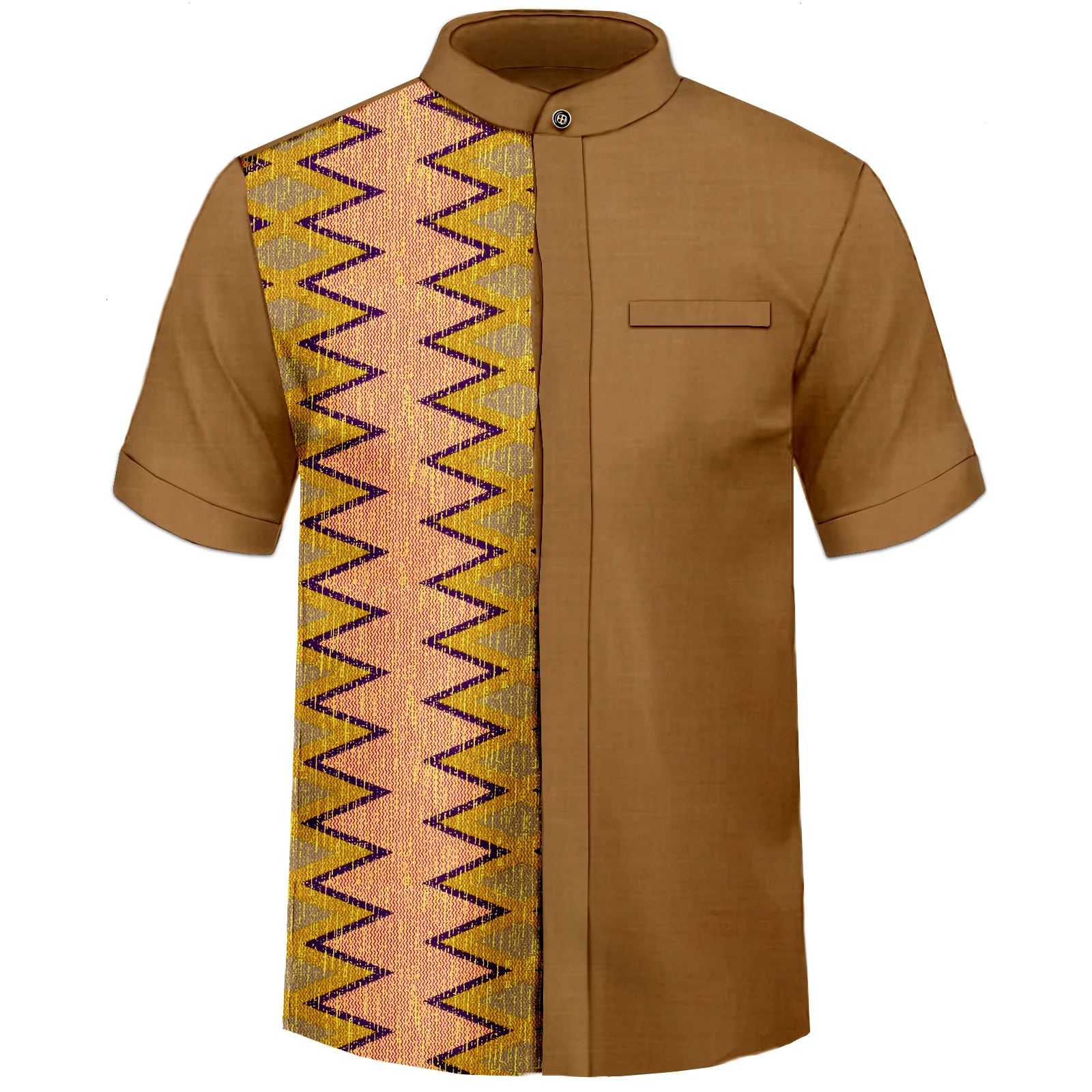 Camisa africana para hombres Moda Manga larga Dashiki Casual Tribal Tops Traje