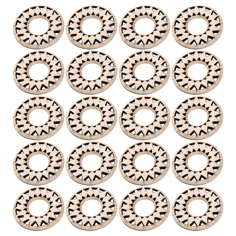 20 stuks oorbellen accessoires 35 mm houten uitsparingen ronde zonnebloemvorm knutselbenodigdheden diy houten chips veilig voor tieners