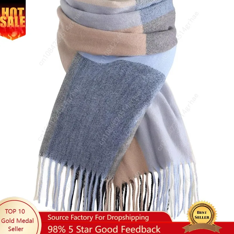 

Trifabricy Winter Scarfs for Women, Cashmere Feel Plaid Scarf, Long Blanket Scarf, Winter/Fall Pashmina Shawls and Wraps
