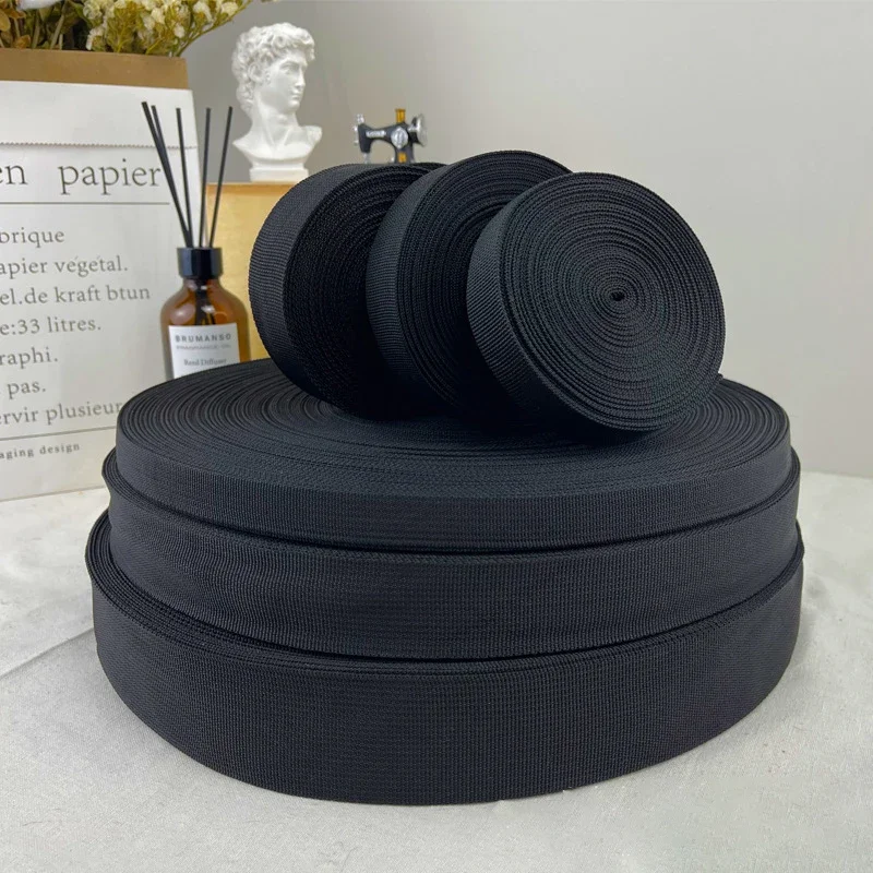 Cinto de Segurança em Nylon Preto com Padrão Americano de 5/10M, Acessórios para Bagagem, Cinto de Tração para Animais de Estimação 20/25/32/38/50mm