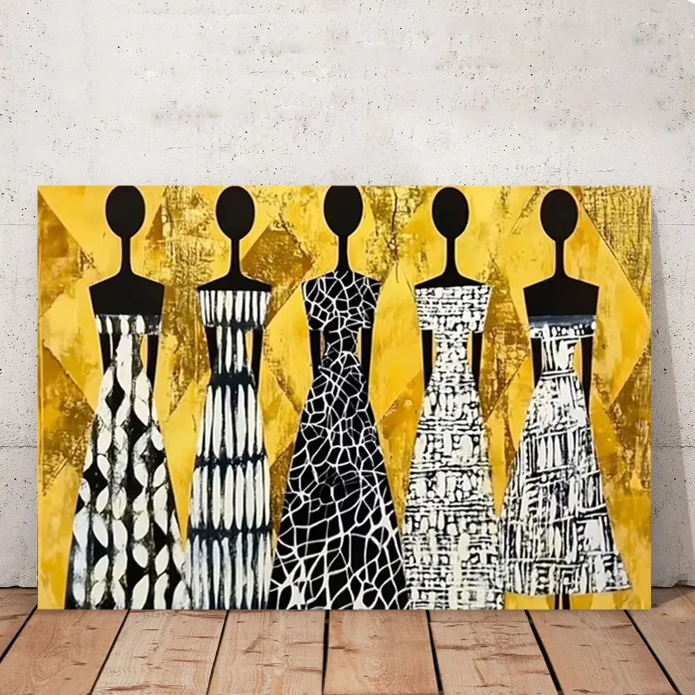 Multiple sizes 1pc frameless Canvas Painting,Modern Abstract African Tribal Woman Poster and Prints Canvas Painting Wall Art Pic