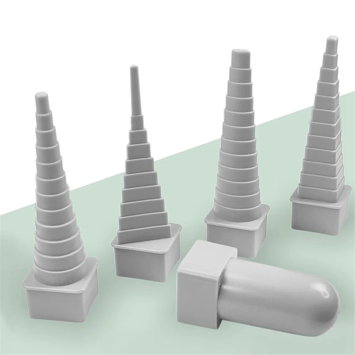 Juego de herramientas para envolver cables de mandril de 4 piezas, incluye mango Triangular, redondo, ovalado, cuadrado y de plástico para bobinado de metal