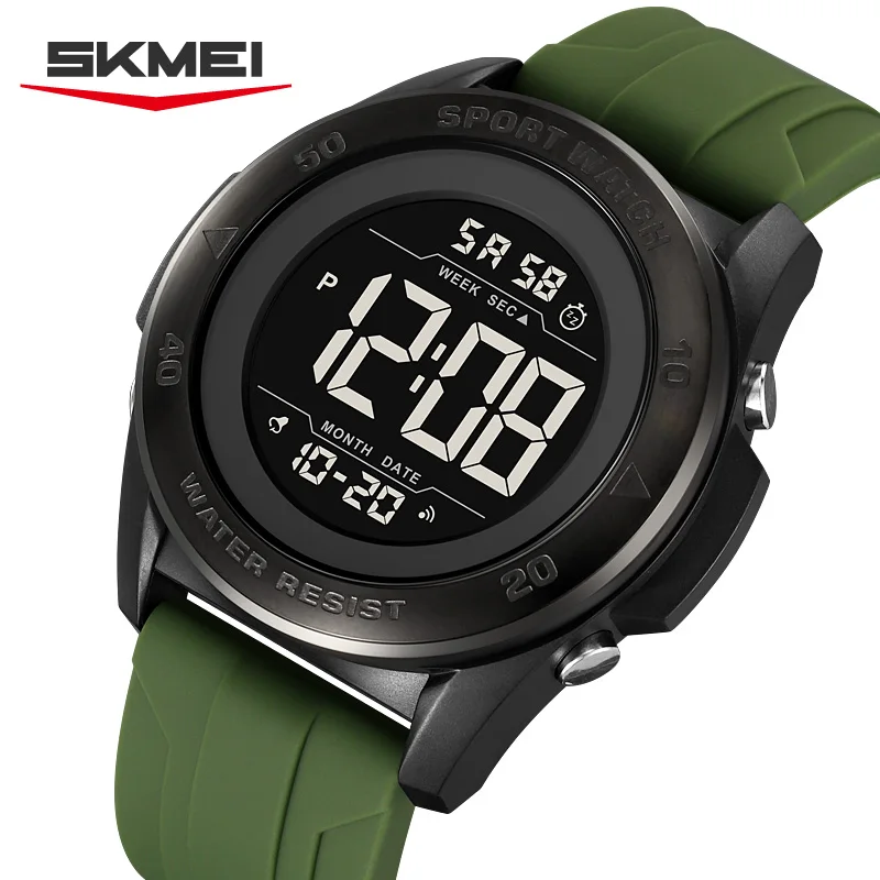 Zegarek cyfrowy SKMEI Military Alarm Chrono z odliczaniem, sportowy zegarek na rękę dla mężczyzn i kobiet, wodoodporny, z datownikiem, elektroniczny.