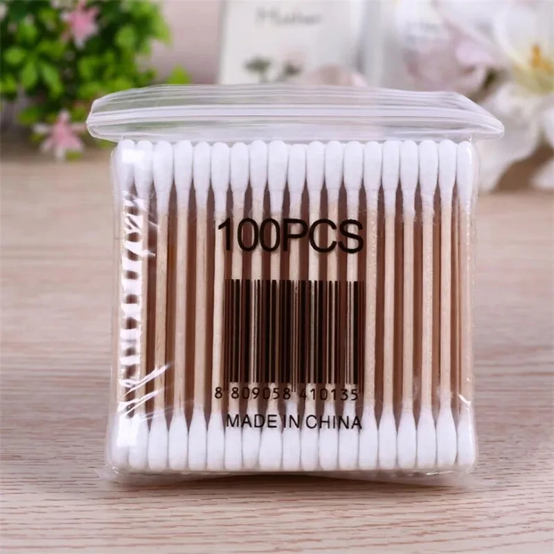 500pcs Double Head Cotton Swab Women Makeup Cotton Buds Tip for Wood Sticks Nose Ears Cleaning Health Care Tools 500pcs Double H