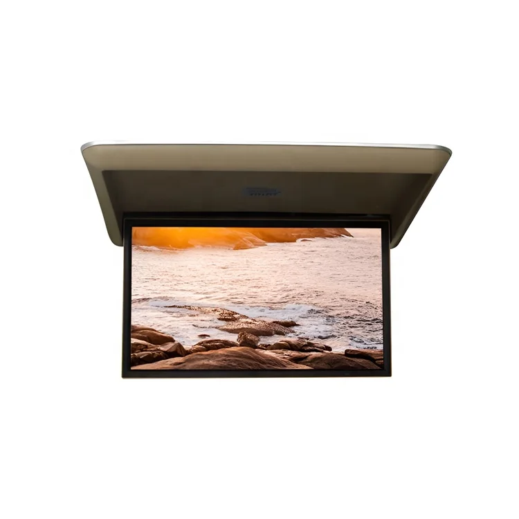 Factory Sale 24 Inch Android Flip Down Ceiling TV Screen DC12V Motorized Foldable Overhead USB//AV Smart Car Roof for RV