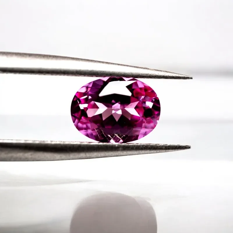 

Sapphire Oval Shape Pink Color Lab Grown Gemstone for DIY Advanced Jewelry Rings Earrings Making with Certificate Wholesale