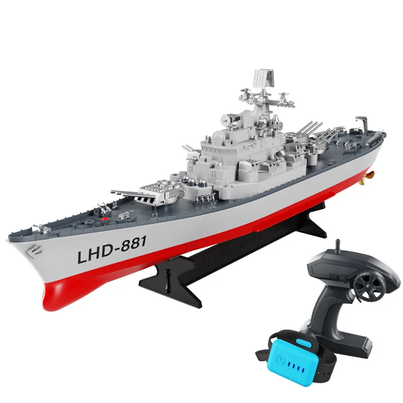 LHD-881 Rc Boats 1:390 Remote Control Battleship Warship Boats Simulation Rc Ship Educational Toys Hobbies Children Gifts