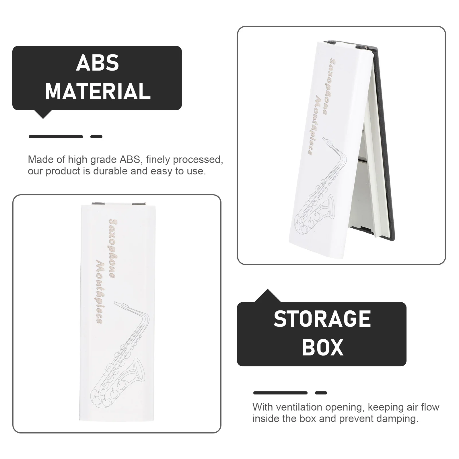 

Durable Oboe Reed Box Portable Storage Holder High Grade ABS Plastic Case Ventilated Design Prevents Damage Carrying Organizer