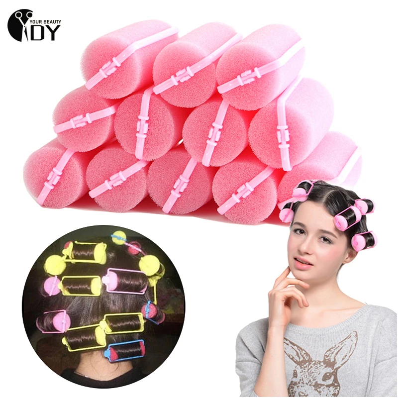 16-14pcs Magic Sponge Foam Hair Rollers Styling Curlers Cushion Salon Hair Salon For Barber DIY Curls Diameter 1.5/2/2.5/3/3.6cm