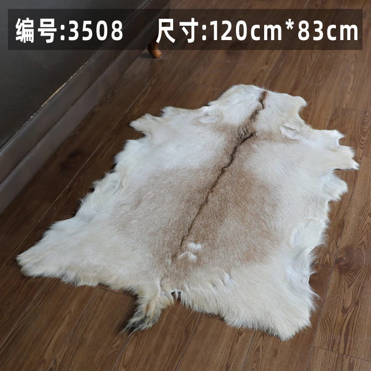 Unique Natural 120cm83cm leather Rug Wool Leather Chair Cushion Carpet for living room cat mattress dog beds real goat fur