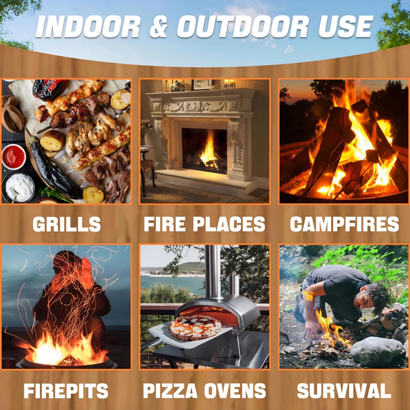 20/40/60pcs Natural Fire Starter,Wax Wood Stick,Suitable for Campfires 6
