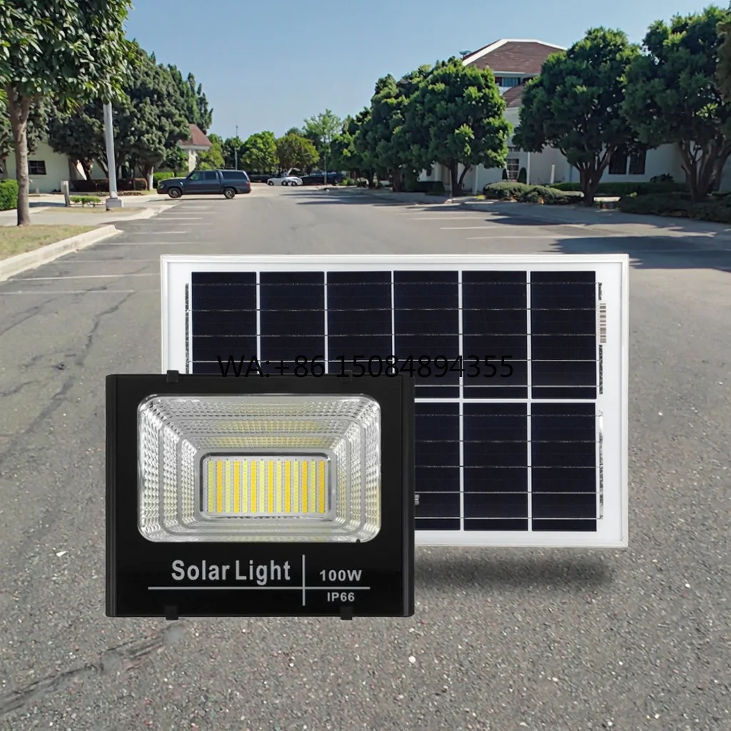 

25W-200W Integrated Solar Projector IP65/67 LED Flood Light for Garden Aluminum & Glass Body Solar Powered for Outdoor Use