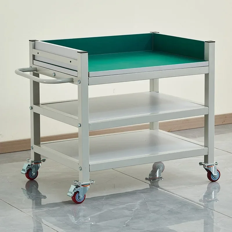 Anti-static movable workbench Operator workshop material turnover cart multi-layer pulley with circumference test bench