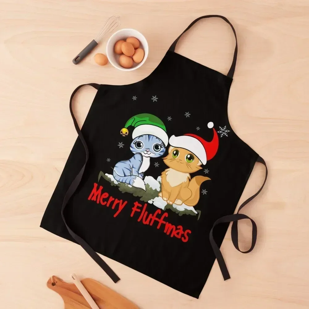 

Merry Fluffmas kitties Apron kitchen jacket woman Custom Kitchen And Home Items christmas kitchen Apron