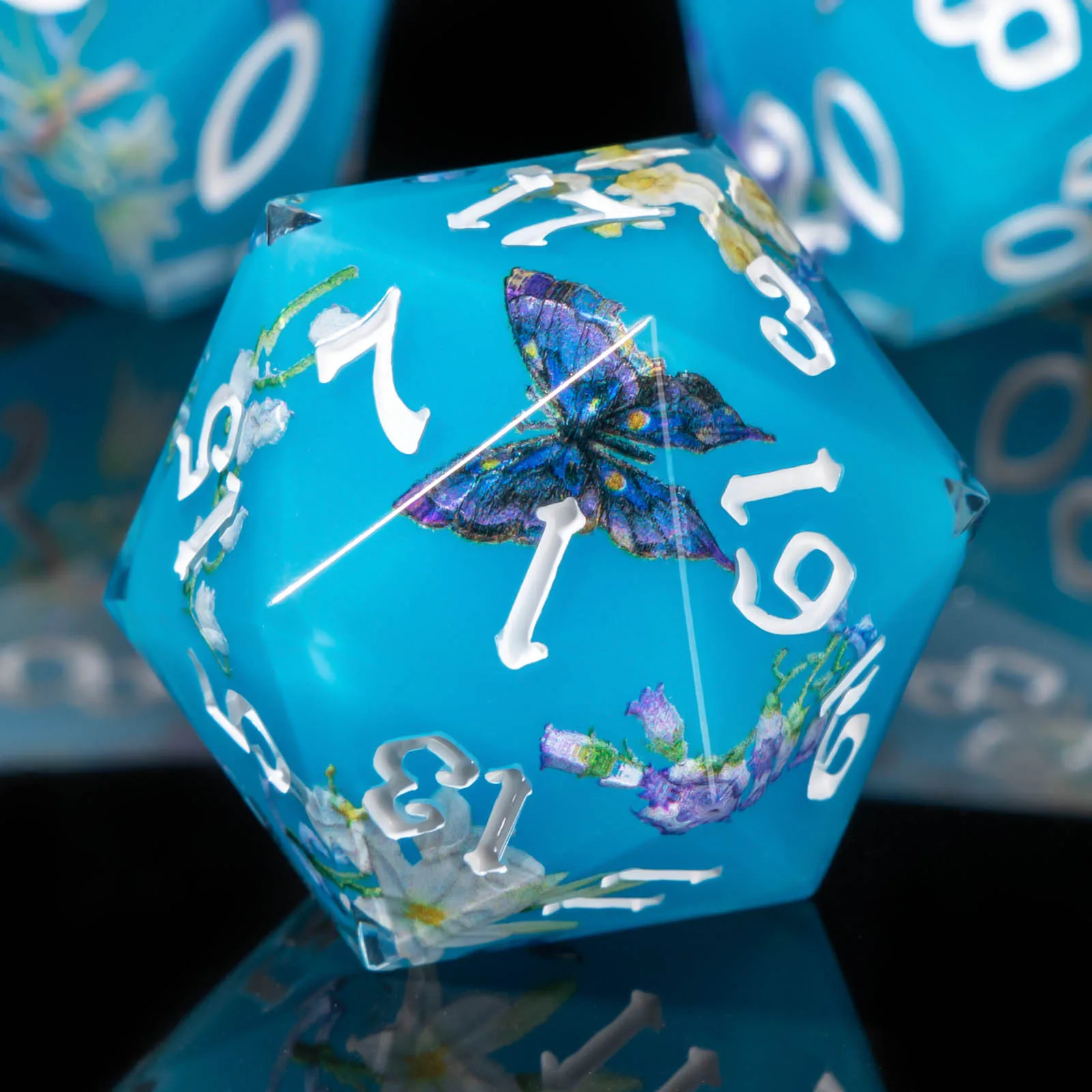 

DND Sharp Edge Resin Dice Set for Dungeon and Dragon, D&D Dice, Role Playing RPG Polyhedral D and D Dice D20 D12 D10 D8 D6 D4