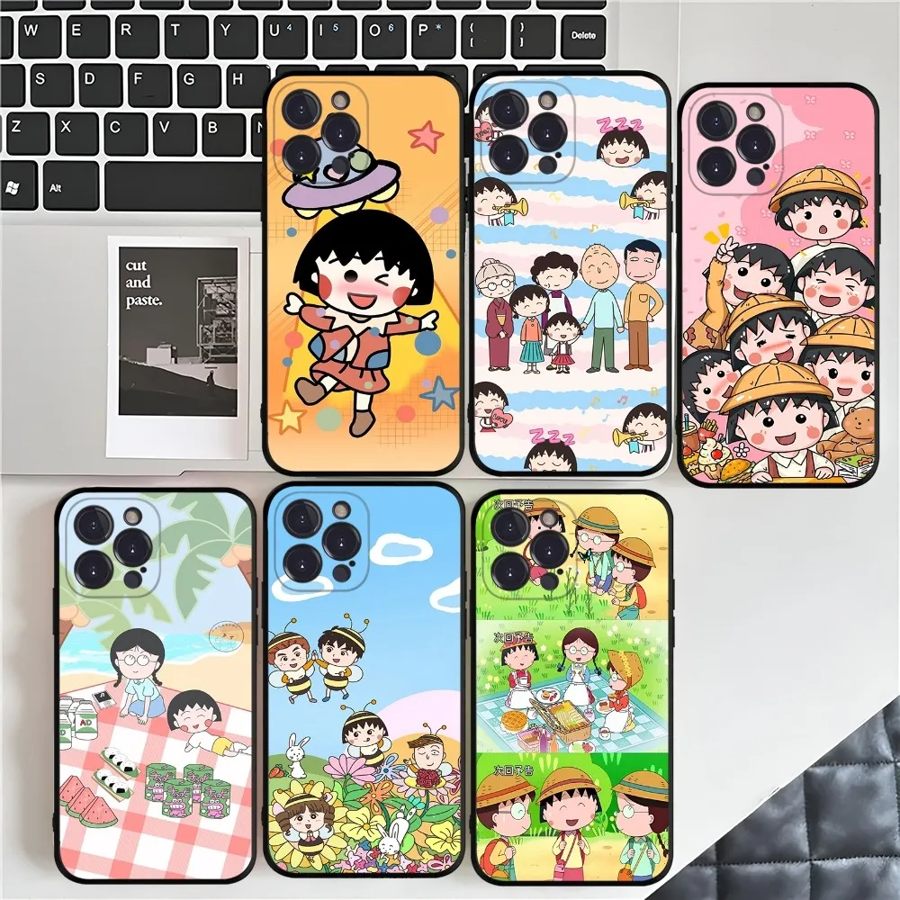 Cartoon C-Chibi M-Maruko-Chan Phone Case For IPhone 16 15 14 11 12 13 Mini Pro XS Max Cover 6 7 8 Plus X Funda Shell