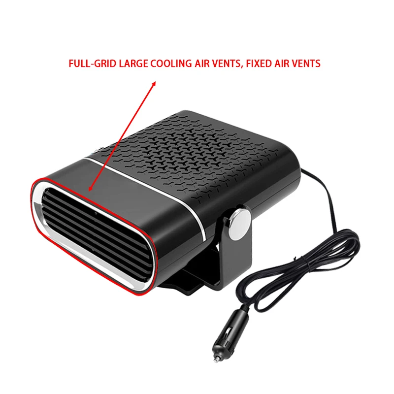 Portable Adjustable Car Heater Fan Durable Auto Windshield Defroster Indoor Vehicle Heating Dryer Fan