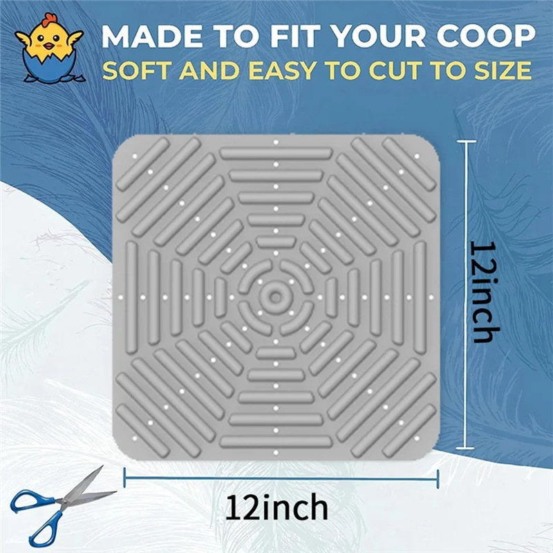 MAKE-6 عبوات من وسادات التعشيش على شكل عش الدجاج، صناديق تعشيش الدجاج، سرير الدجاج لحظيرة الدجاج، 12 × 12 بوصة، أخضر