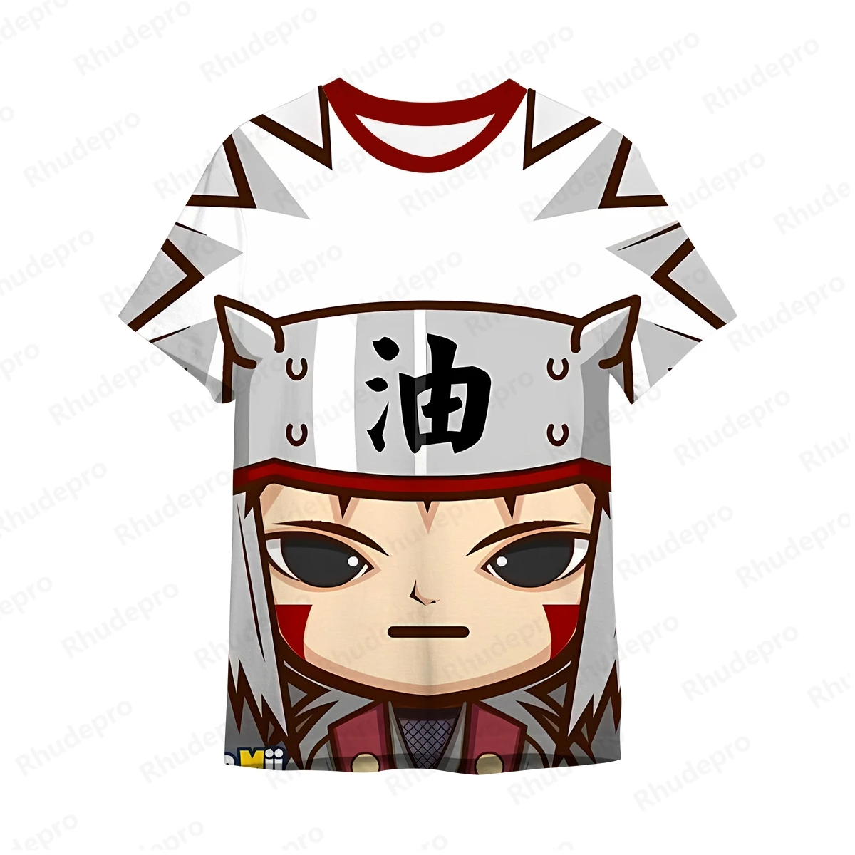 Harajuku Style Men's T-shirt Shirts Trend Naruto Fashion Kakaxi High Quality Streetwear Hip Hop Y2k Clothes Oversized Tops