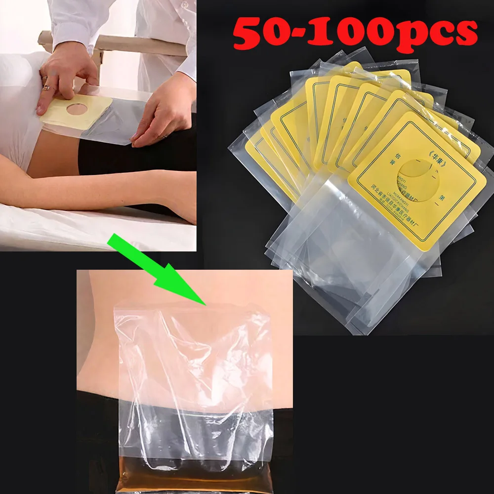 50-100Pcs Colostomy Bag Ostomy Stoma Cut To Fit  One-Piece System Disposable Pouches Colostomy Bag