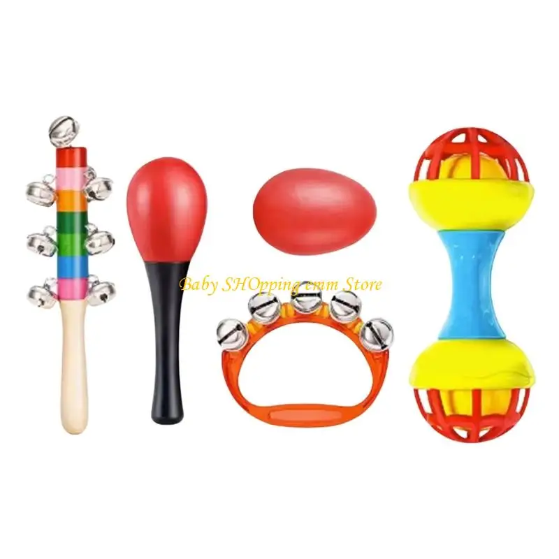 23GD 노이즈 메이커 유아 손 벨 래틀 장난감 유아를위한 시각 청각 자극